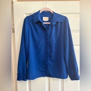 Vintage Country Sophisticates (Pendleton division) blue blouse made in USA
